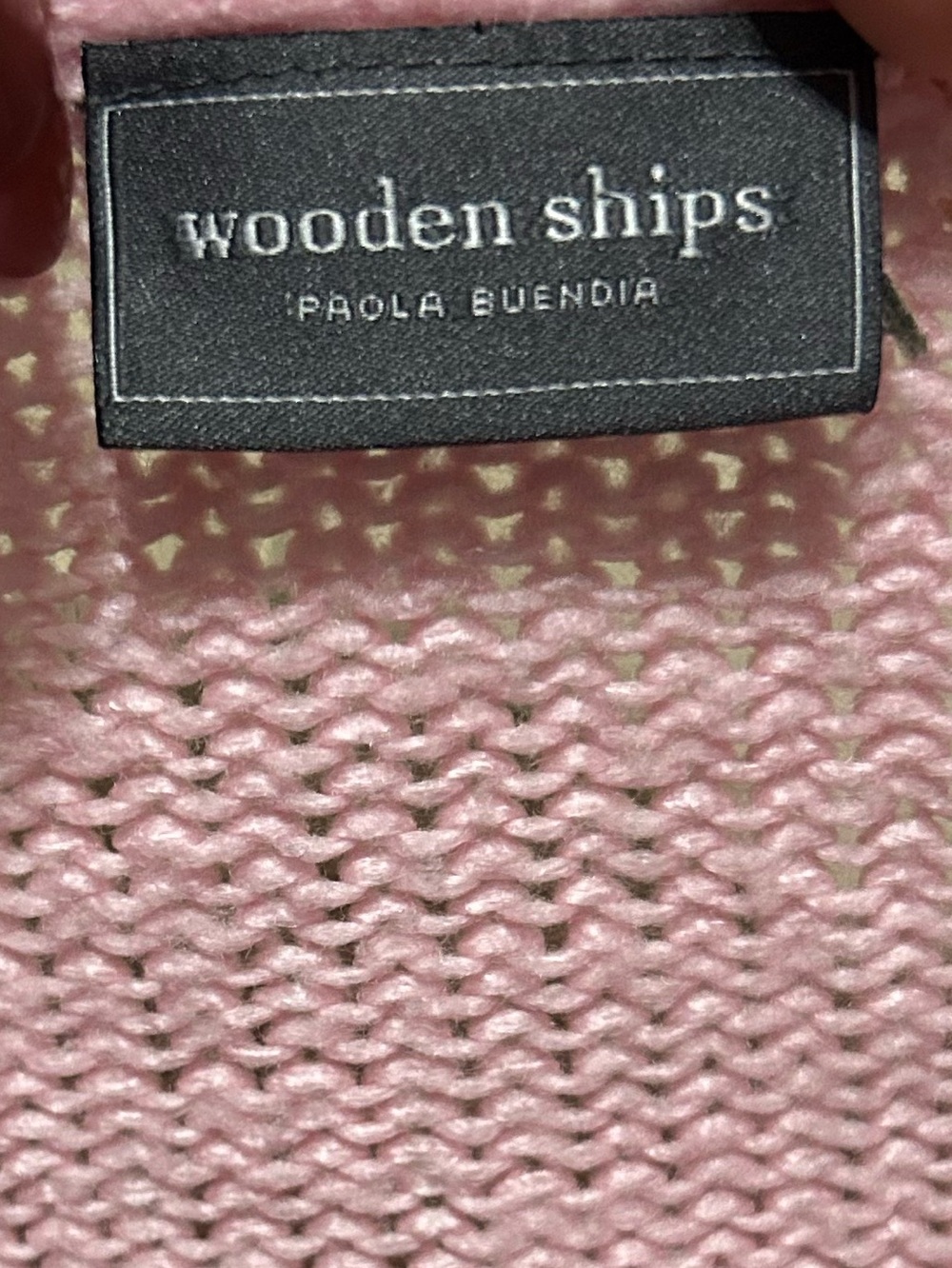 Wooden Ships Pink "Dog Mom" Knit Sweater size XS - Picture 3 of 4